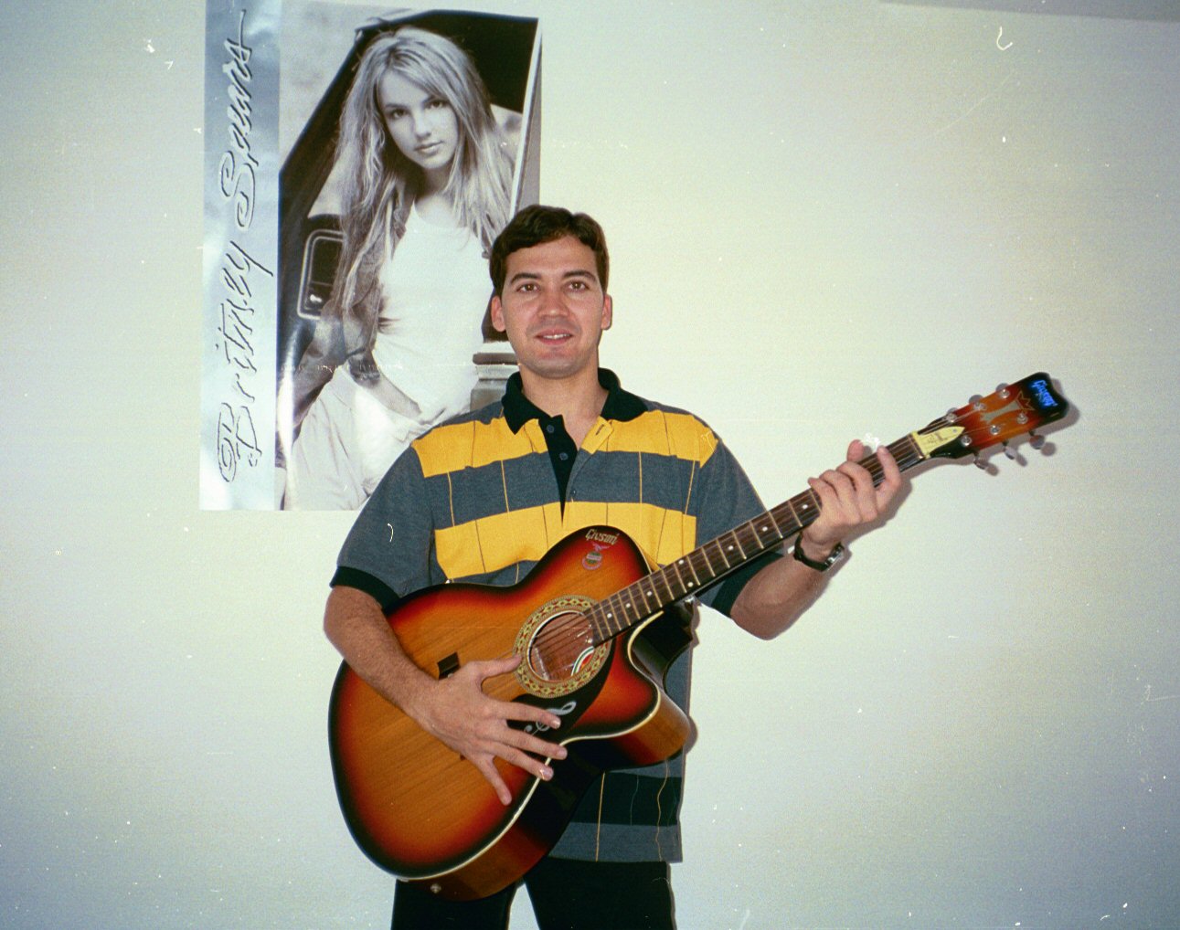 With Britney Spears- Playing Guitar